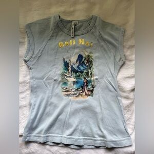 Bali Hai Light Blue Graphic Vintage Tee